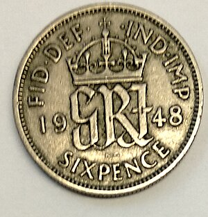 Six Pence Münze